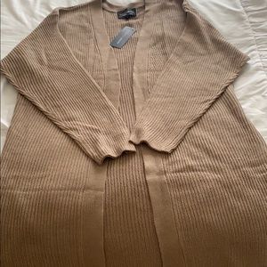 Long tan cardigan